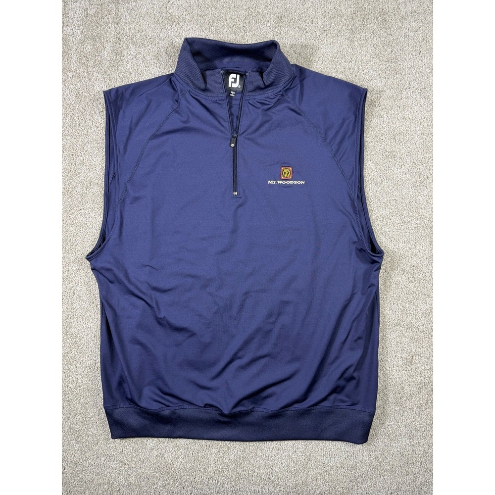 "FootJoy
Performance Men's Blue Zip Up Golf
Vest Extra Large XL".